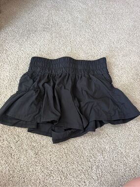 Free People Black Layered Athletic Skort